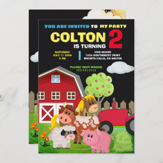 FIESTA EN LA INVITACIÓN DEL CUMPLEAÑOS DE LA GRANJ