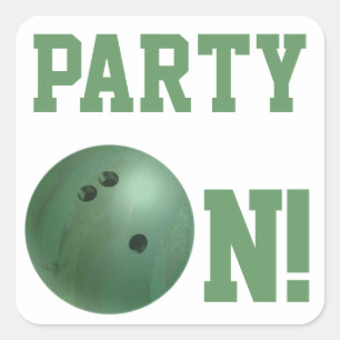 Fiesta En Pegatina De La Pelota De Bolas Verdes