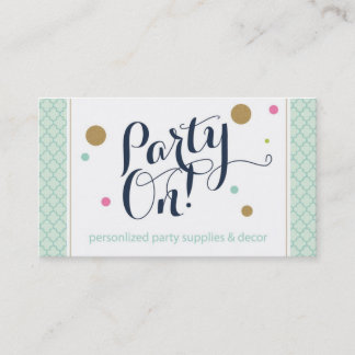 Fiesta en tarjeta de visita de los diseños