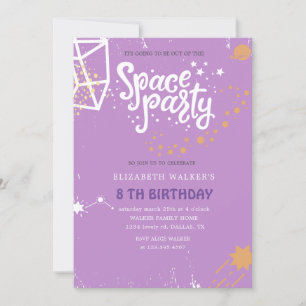 Fiesta espacial   Invitación de cumpleaños