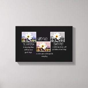 Fiesta, esperanza y amor lienzo floral