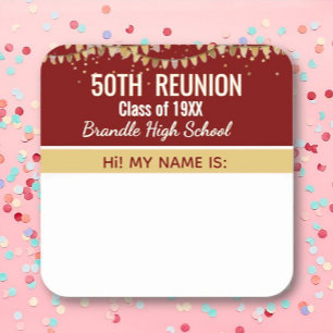 ¡Fiesta! Etiqueta adhesiva personalizada para reun