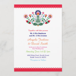Fiesta Fiesta Boda Mexicana Invitación colorida