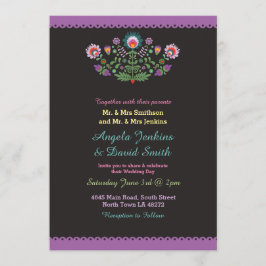 Fiesta Fiesta Boda Mexicana Invitación colorida