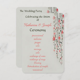 Fiesta floral oriental del programa del boda de la