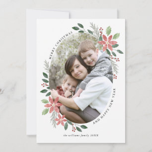 Fiesta floral - Tarjeta fotográfica de Navidad