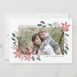 Fiesta floral - Tarjeta fotográfica de Navidad