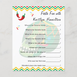 Fiesta Fun | Baby Shower Question Game Humor Flyer