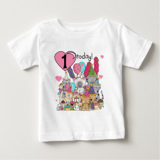 Fiesta Gatitos Primer Camisetas de Cumpleaños y Re