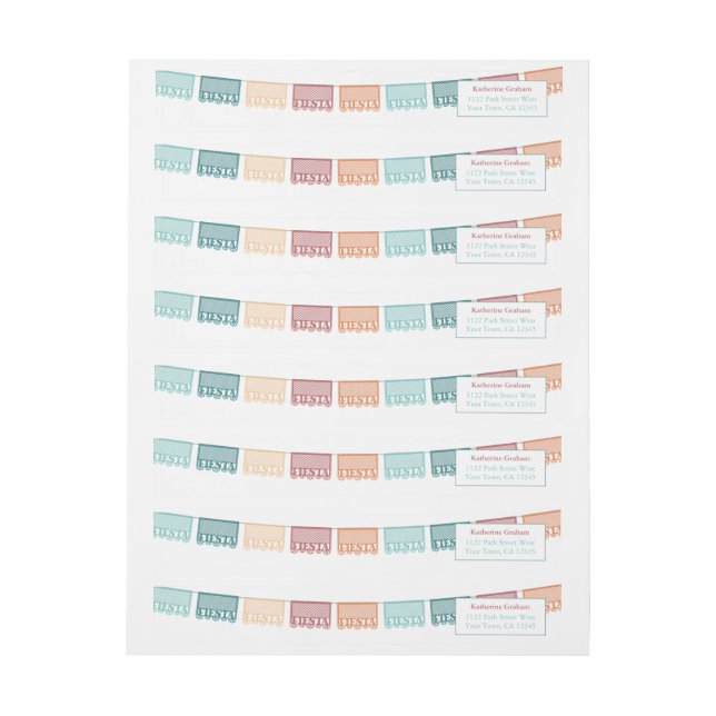 Fiesta Género Neutral Dirección de devolución del  (hoja)