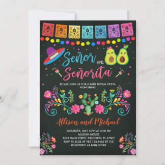 Fiesta Género Revelar Invitación Señor O Señorita