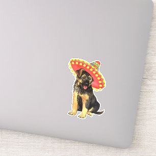 Fiesta German Shepherd Vinyl Pegatina