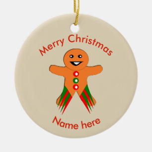 Fiesta Gingerbread Man Personalizado Ornamento
