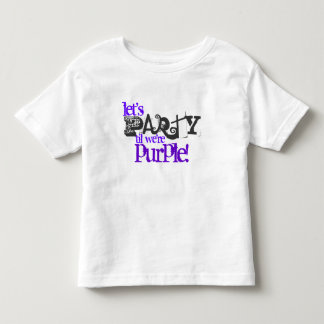 Fiesta hasta que seamos camisetas de niños morados
