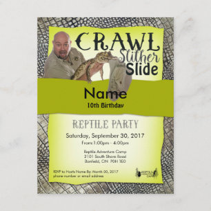 Fiesta in situ de invitaciones de parte del reptil