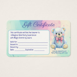 Fiesta infantil Planner Pastel Teddy Bear logotipo