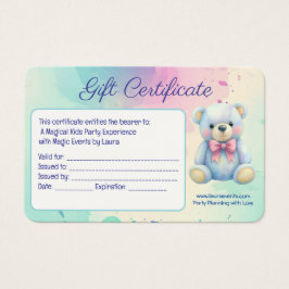 Fiesta infantil Planner Pastel Teddy Bear logotipo