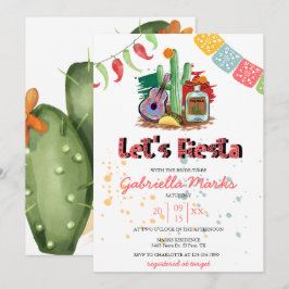 Fiesta | Invitación a la ducha de nata acuarela
