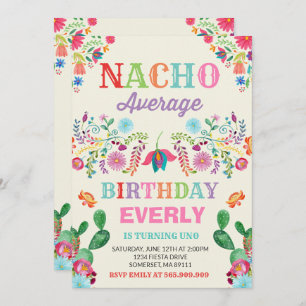 Fiesta Invitación al cumpleaños Nacho Fiesta prome
