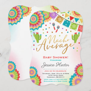 Fiesta Invitación Baby Shower Ducha Nacho Promedio