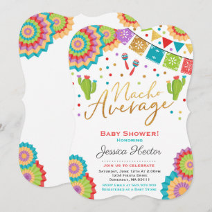 Fiesta Invitación Baby Shower Ducha Nacho Promedio