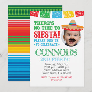 Fiesta, Invitación Cinco de mayo con Foto