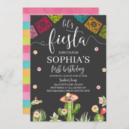 Fiesta Invitación de cumpleaños Black
