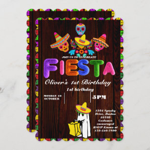 Fiesta Invitación de cumpleaños Chalkboard México