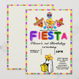Fiesta Invitación de cumpleaños Chalkboard México