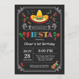 Fiesta Invitación de cumpleaños Chalkboard México