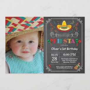 Fiesta Invitación de cumpleaños Chalkboard México