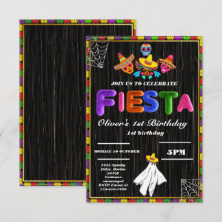 Fiesta Invitación de cumpleaños Chalkboard México
