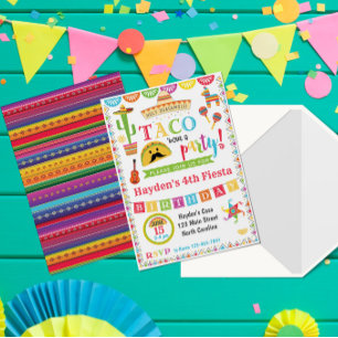 Fiesta Invitación de cumpleaños, Fiesta mexicano d