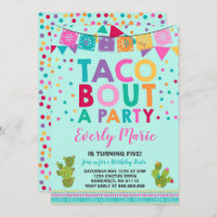 Fiesta Invitación de cumpleaños Taco Bout A Fiesta