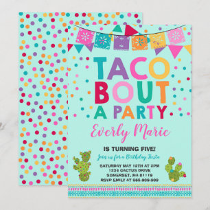 Fiesta Invitación de cumpleaños Taco Bout A Fiesta