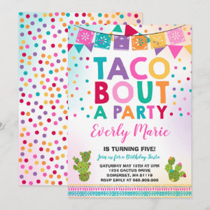 Fiesta Invitación de cumpleaños Taco Bout A Fiesta