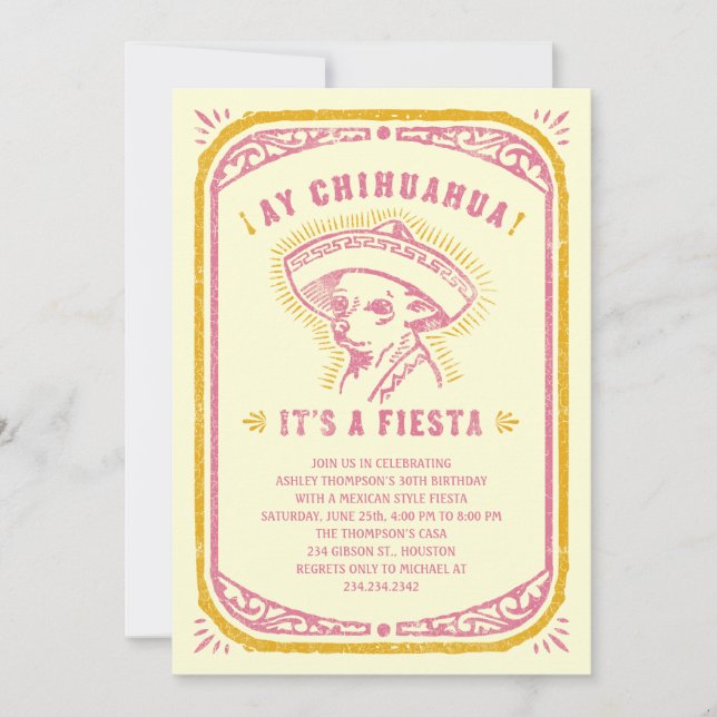 Fiesta Invitaciones de cumpleaños (Anverso)