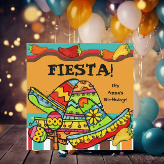 Fiesta Invitaciones Personalizadas de Cumpleaños