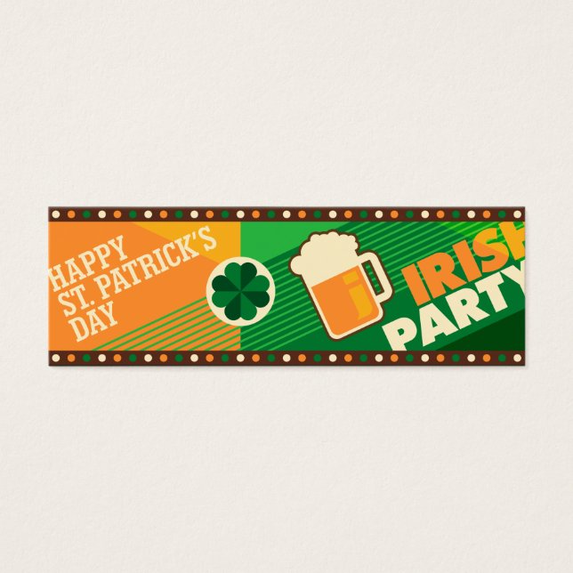 Fiesta irlandés Shamrock en el Día de San Patricio (Frente)