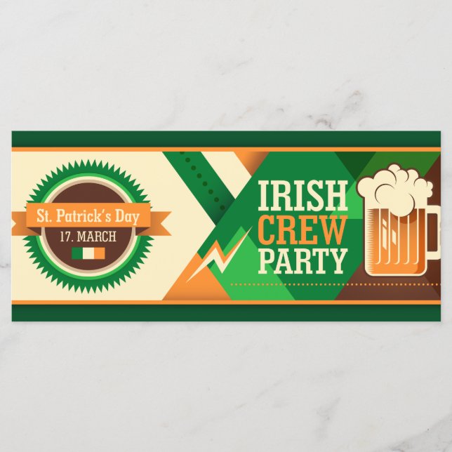 Fiesta irlandés Shamrock en el Día de San Patricio (Anverso)