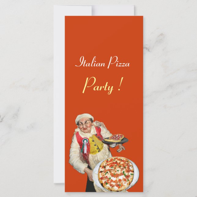 FIESTA ITALIANO PIZZA, PIZZERIA, naranja, negro (Anverso)