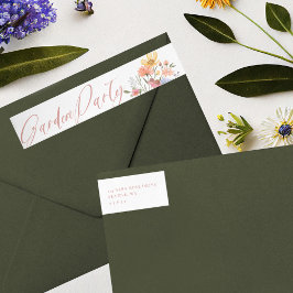 Fiesta Jardín Acuarela Flor silvestre Cumpleaños F