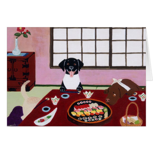 Fiesta Labradors del sushi (Anverso (Horizontal))