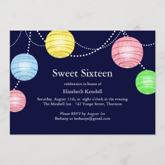 Fiesta Lantern Sweet 16 Invitación