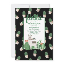 Fiesta Llama Invitación de cumpleaños Diversión Cu