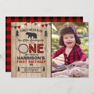 Fiesta Lumberjack Invitación al cumpleaños Lumberj