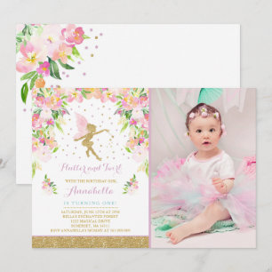 Fiesta mágico caprichoso de la invitación de hadas