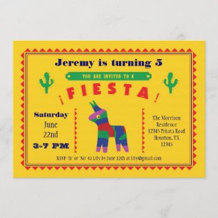 Fiesta Mexicana Invitación a Fiesta de Cumpleaños