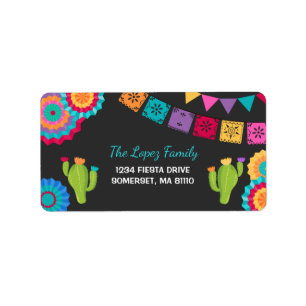 Fiesta mexicano de la fiesta de las etiquetas de