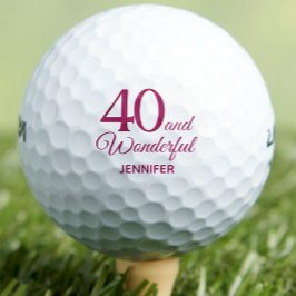 Fiesta moderno de 40 años bolas de golf rosas simp